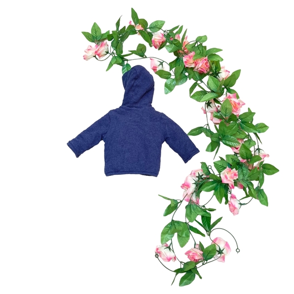 Preloved George Newborn Baby Reversible Navy and White Coat - Up to 4.5kg / 9lbs - Picture 5 of 17